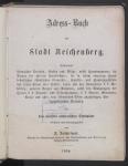 Vorschaubild von Adress-Buch der Stadt Reichenberg
