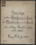 Vorschaubild von Auszüge aus den Kirchenbüchern zu Neukirch am Hochwald