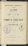 Vorschaubild von Belgique - Catalogue des produits industriels et des ouvres d'art