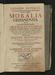 Vorschaubild von Johannis Botsacci, S. S. Theol. D. ... Moralia Gedanensia