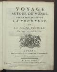 Vorschaubild von Voyage Autour Du Monde, Par La Frégate Du Roi La Boudeuse Et La Flûte L'Étoile; En 1766, 1767, 1768 & 1769