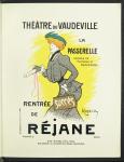 Plakat: Théâtre du Vaudeville, La Passerelle, rentrée de Réjane