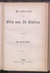 Vorschaubild von Die Chronik des Otto von St. Blasien