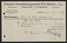 Vorschaubild von Dresdner Vernicklungsanstalt Otto Büttner, Metallschleiferei, Polierwerke, Inhaber Otto Spröwitz, Dresden-A.