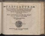 Vorschaubild von Tabvlatvra Continens Insignes Et Selectissimas Qvasdam Fantasias