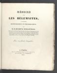 Vorschaubild von Mémoire Sur Les Bélemnites