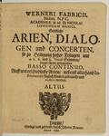 Vorschaubild von Werneri Fabricii Geistliche Arien, Dialogen und Concerten