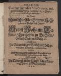 Vorschaubild von Relation, Von dem herrlichen Actu Oratorio, welcher zu Coburgk den 14. Junij dieses 1630. Jahrs, im Collegio daselbsten, Zu Ehren, Dem ... Johann Casimir ... ist gehalten worden