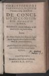 Vorschaubild von Christophori Varsevicii, Eqvitis Poloni, viriq[ue] doctissimi De Concilio Et Consiliariis Principis Liber