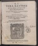 Vorschaubild von De Vera Ratione Cvrandi Bvbonis, Atq[ue] Carbunculi pestilentis, Deqve Eorvndem Praecavtione Commentarius