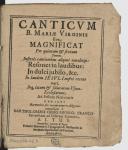 Vorschaubild von Canticum B. Mariae Virginis sive Magnificat per quintum & sextum tonum ...