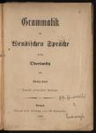 Vorschaubild von Grammatik der wendischen Sprache in der Oberlausitz