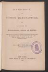 Vorschaubild von Hand-book on cotton manufacture