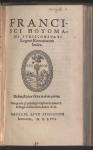 Vorschaubild von Francisci Hotomani Ivrisconsvlti Legum Romanarum Index