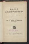 Vorschaubild von Briefe Alexander's von Humboldt an seinen Bruder Wilhelm