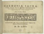 Vorschaubild von Harmoniae sacrae tam viva voce quam instrumentis musicis cantatu iucundae