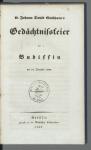 Vorschaubild von D. Johann David Goldhorn's Gedächtnissfeier zu Budissin am 13. December 1836