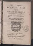 Vorschaubild von Ivsti Lipsi[i] Politicorvm Sive Civilis Doctrinae Libri Sex