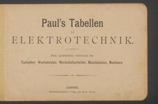 Vorschaubild von Paul's Tabellen der Elektrotechnik