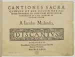 Vorschaubild von Cantiones sacrae quinque et sex vocum harmonicis numeris in gratiam musicorum compositae