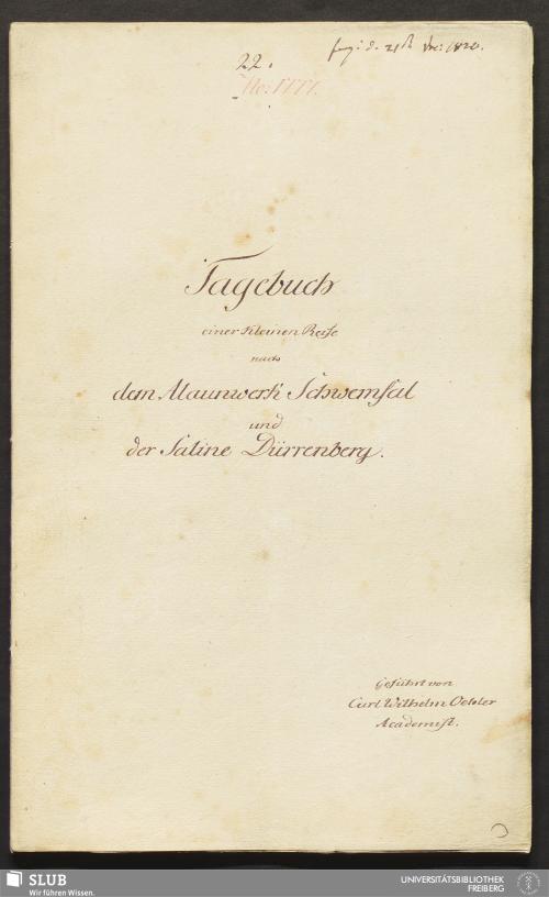 Vorschaubild von Tagebuch einer kleinen Reise nach dem Alaunwerk Schwemsal und der Saline Dürrenberg - 18.6447 4.