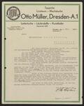 Vorschaubild von Otto Müller, Dresden-A., Teppiche, Linoleum, Wachstuche, Ledertuche, Läuferstoffe, Kunstleder