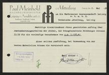 Vorschaubild von Paul Meinhold, Dachdeckermeister, Leipzig