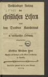 Vorschaubild von Vollständiger Auszug der christlichen Lehren aus dem Dresdner Katechismus in tabellarischer Ordnung
