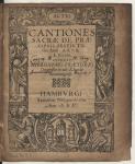 Vorschaubild von Cantiones Sacrae De Praecipvis Festis Totius Anni 5. 6. 7. & 8. Vocum