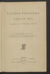 Vorschaubild von Leather industries laboratory book on analytical and experimental methods