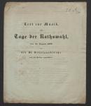 Vorschaubild von Text zur Musik am Tage der Rathswahl den 31. August 1829 in der St. Nicolauskirche