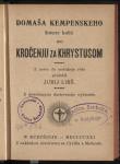 Vorschaubild von Domaša Kempenskeho štwore knihi wo Kročenju za Khrystusom