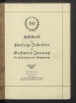 Vorschaubild von Festschrift zur Fünfzig-Jahrfeier der Gastwirt-Innung für Chemnitz und Umgebung