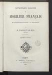 Vorschaubild von [Dictionnaire raisonné du mobilier français de l'époque carlovingienne a la Renaissance]