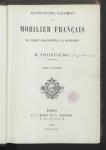 Vorschaubild von [Dictionnaire raisonné du mobilier français de l'époque carlovingienne a la Renaissance]