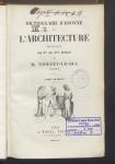 Vorschaubild von [Dictionnaire raisonné de l'Architecture Française du XIe au XVIe Siecle]