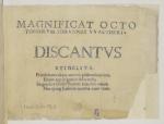 Vorschaubild von Magnificat octo tonorum quatuor, quinque, et sex vocibus