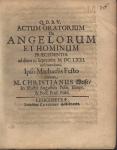 Vorschaubild von Actum Oratorium De Angelorum Et Hominum Praecedentia