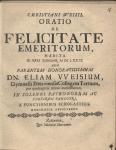 Vorschaubild von Christiani Weisii, Oratio De Felicitate Emeritorum