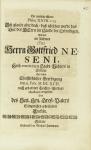 Vorschaubild von Die tröstliche Worte Psalm. XXVII. v. 13. Ich glaube aber doch, daß ich sehen werde das Gut des Herrn im Lande der Lebendigen. Wurden im Nahmen ... Herrn Gottfried Neseni ... Bey dessen Christlöblicher Beerdigung den 22. Febr. MDCXCII. ... abzusingen vorgestellt