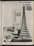 Projektierter Riesenturm von über 700 m Höhe für die Weltausstellung 1937 in Paris