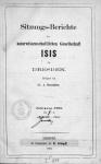 [Sitzungsberichte und Abhandlungen der Naturwissenschaftlichen Gesellschaft Isis, Dresden e.V.]