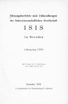 [Sitzungsberichte und Abhandlungen der Naturwissenschaftlichen Gesellschaft Isis, Dresden e.V.]